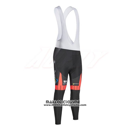 2020 Maillot Ciclismo Burgos BH Blanc et Rouge Manches Longues et Cuissard
